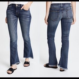 Current Elliott Flip Flop Wide Leg Frayed Jeans 26